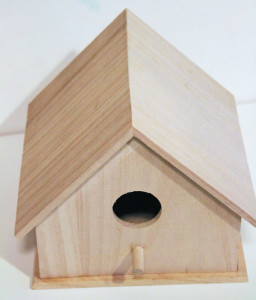 Start with a plain birdhouse