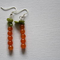 Beaded Carrot Earrings