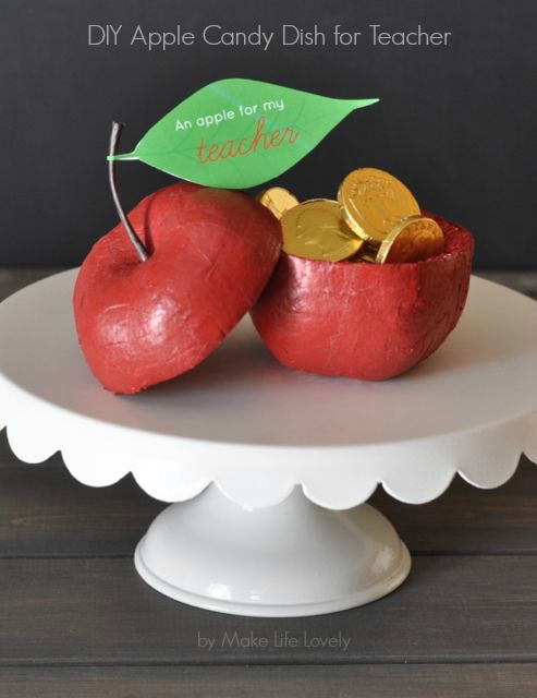 DIY Apple Candy Dish Teacher Appreciation Gift