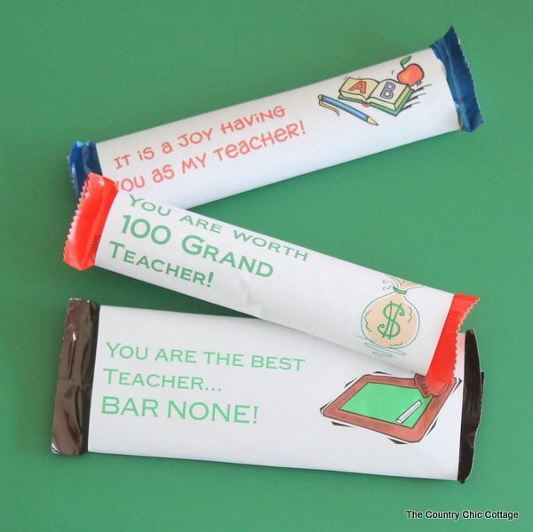 candy bar wrappers for teacher appreciation day