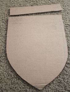 cut shield and handle shapes