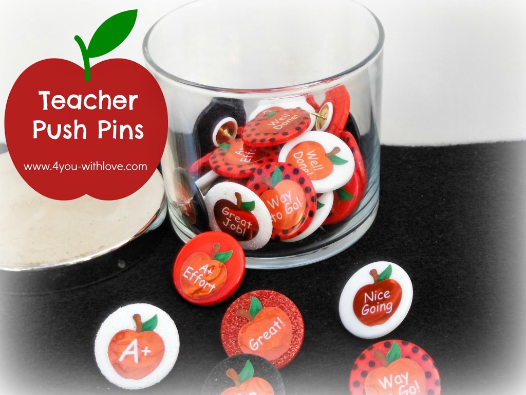 teacher appreciation push pins