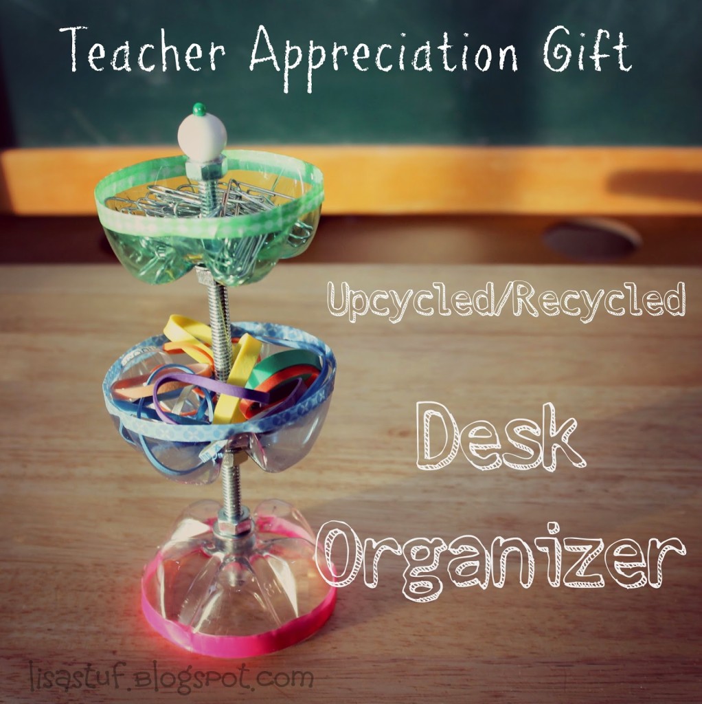 upcycled desk organizer