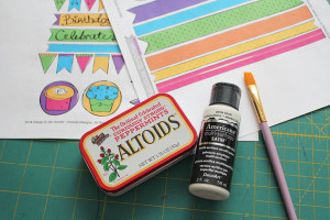 Altoids Tin Gift Box supplies