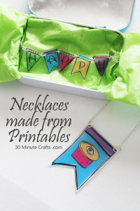 Necklaces made from printables