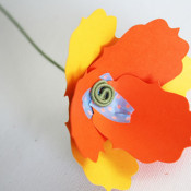 finished paper poppy
