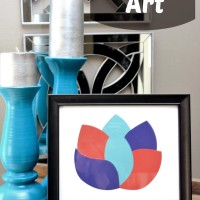 paint chip art - abstract flower