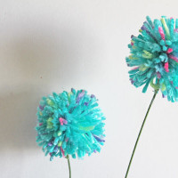 simple pom pom flowers