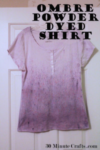 how to make an ombre powder dyed shirt