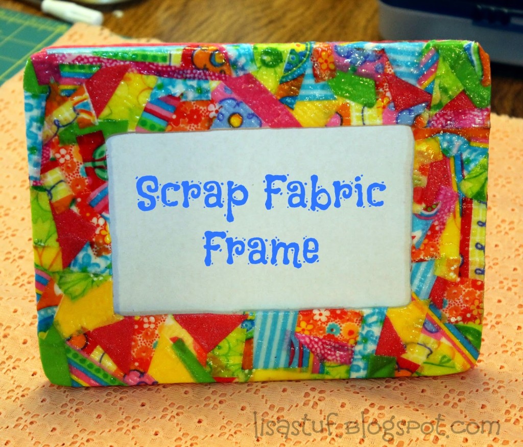 scrap fabric frame Lisa Stuf