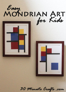 Easy Mondrian Inspired Art for Kids