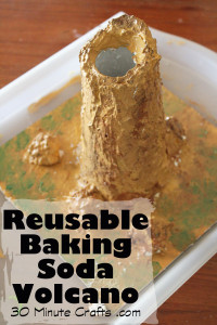 Make a reusable baking soda volcano
