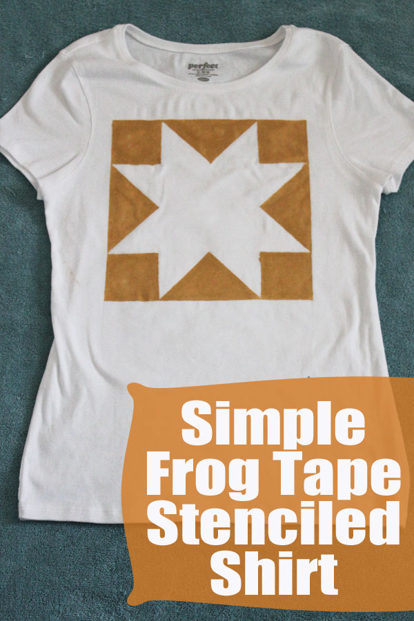 Simple Frog Tape Stenciled Shirt