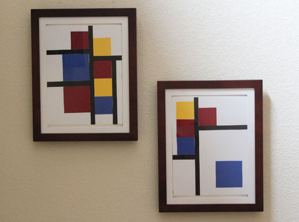 Mondrian-Inspired Masking Tape Art - Project #30