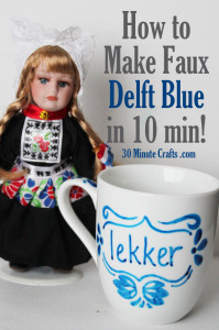 how to make faux Delft Blue in just 10 minutes!