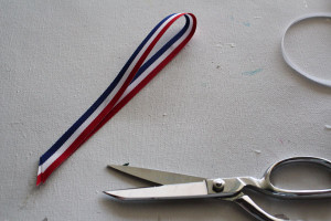 cut an 18 inch piece of ribbon