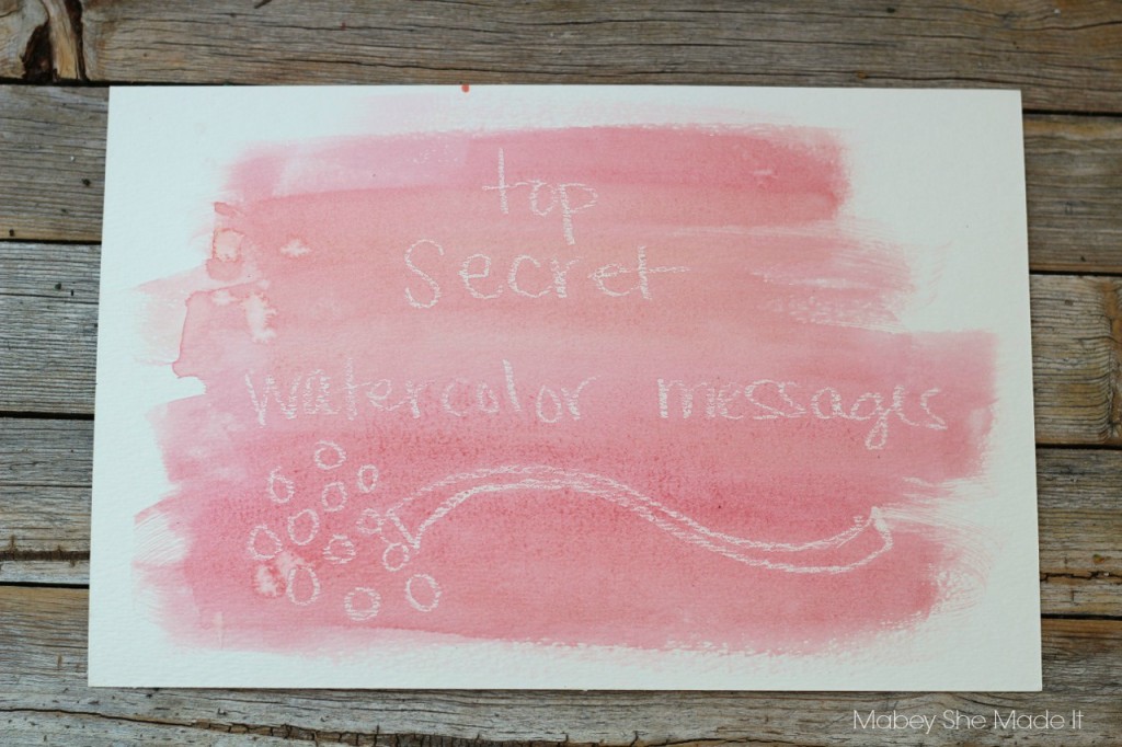 top secret watercolor messages