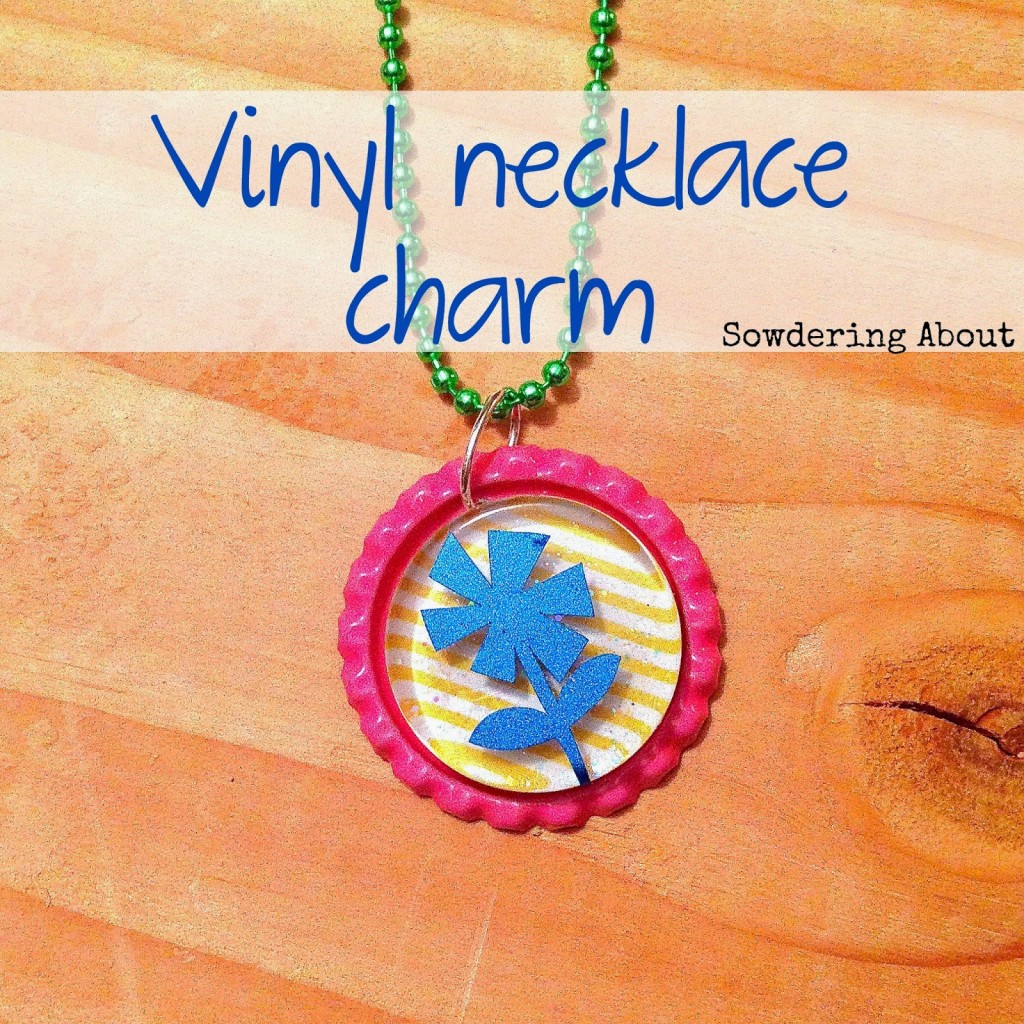 vinyl necklace charm