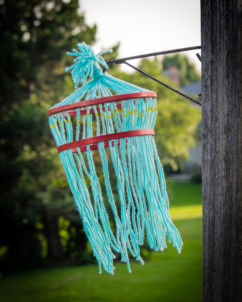 yarn chandelier