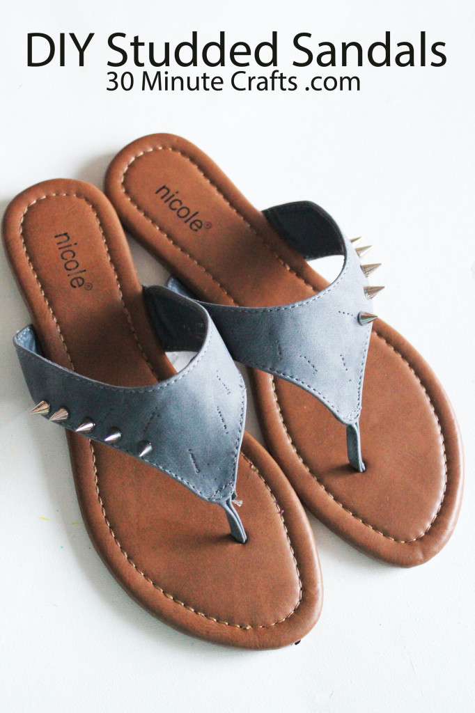 DIY Studded Sandals tutorial