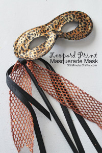 Leopard Print Masquerade Mask using Deco Foils