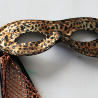 Lepoard print masquerade mask