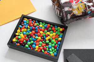 fill with M&Ms