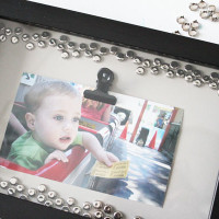 make your own studded photo frame