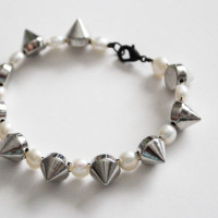 pearl and stud bracelet