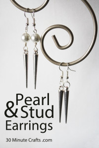 pearl and stud earring DIY