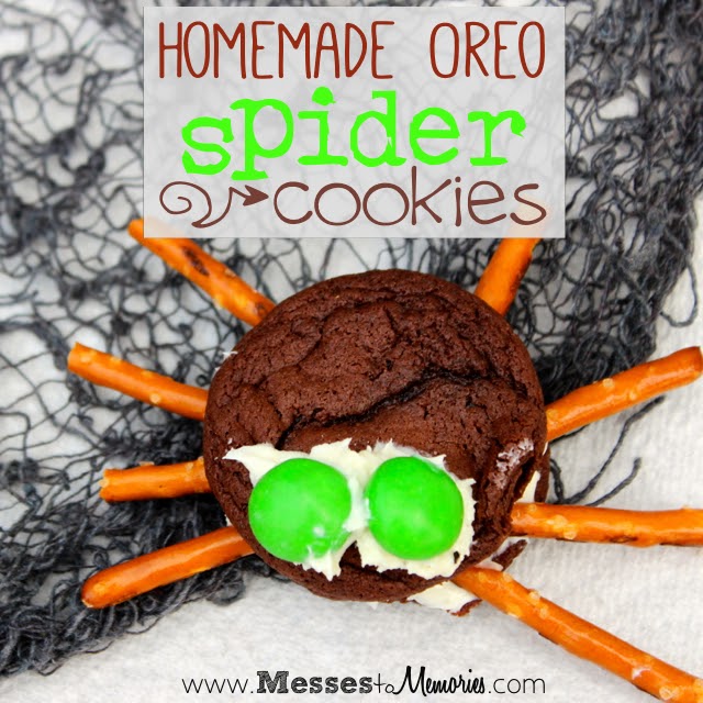 Homemade spider cookies