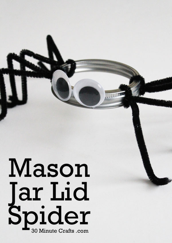 Mason Jar Lid Spider
