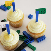 Simple Lego Cupcake flags