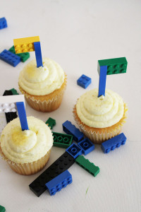 Simple Lego Cupcake flags