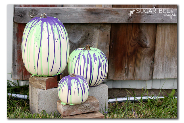 paint drip pumpkins