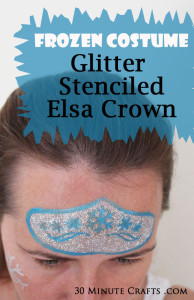 Frozen Costume - Glitter stenciled Elsa Crown