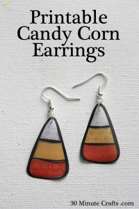 Printable Candy Corn Earrings