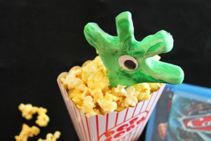 creepy hand in the popcorn