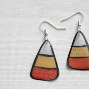 make your own printable candy corn earrings