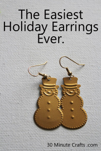 The easiest holiday earrings ever