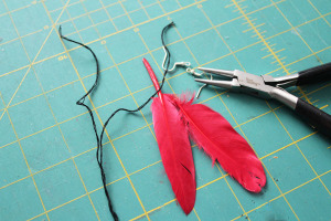 supplies for feather earrings