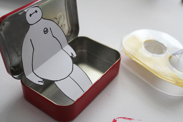tape baymax in place