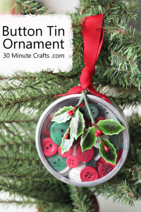 Button Tin Ornament on 30 Minute Crafts