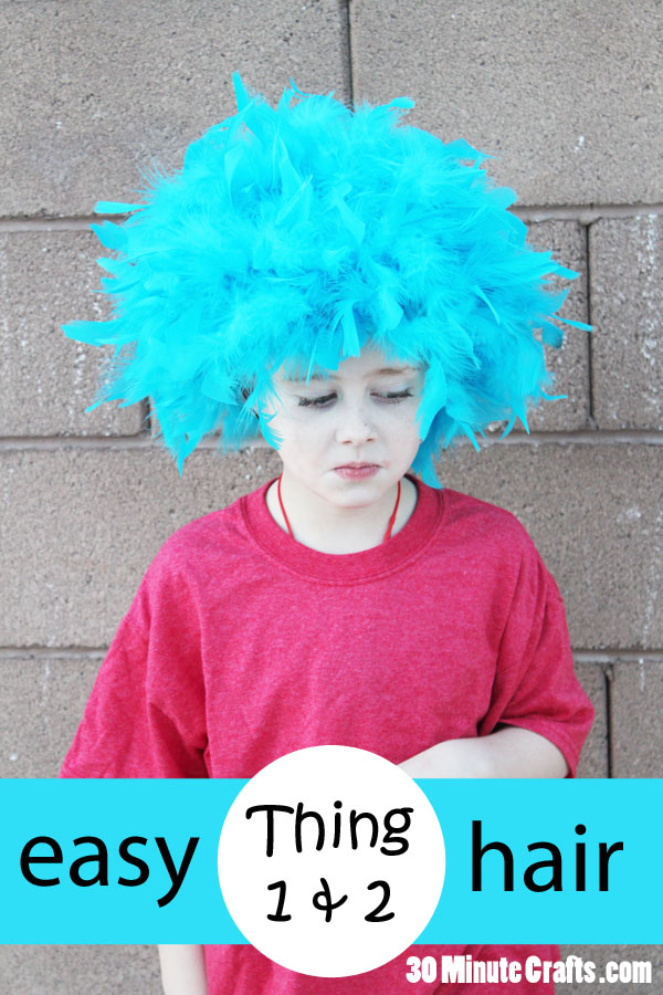 Thing 1 blue outlet hair wig