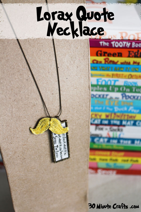 Lorax quote Necklace