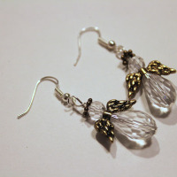 finished angel earrings