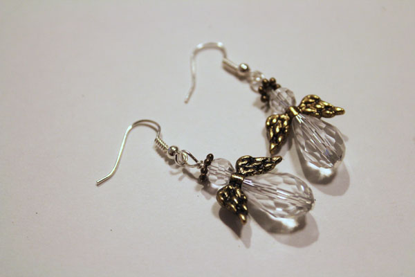 Beaded on sale angel earrings