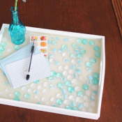 make a simple glass tiled tray