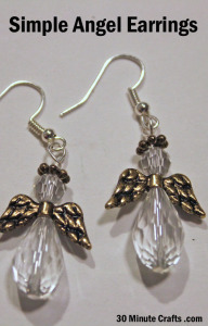 simple angel earrings