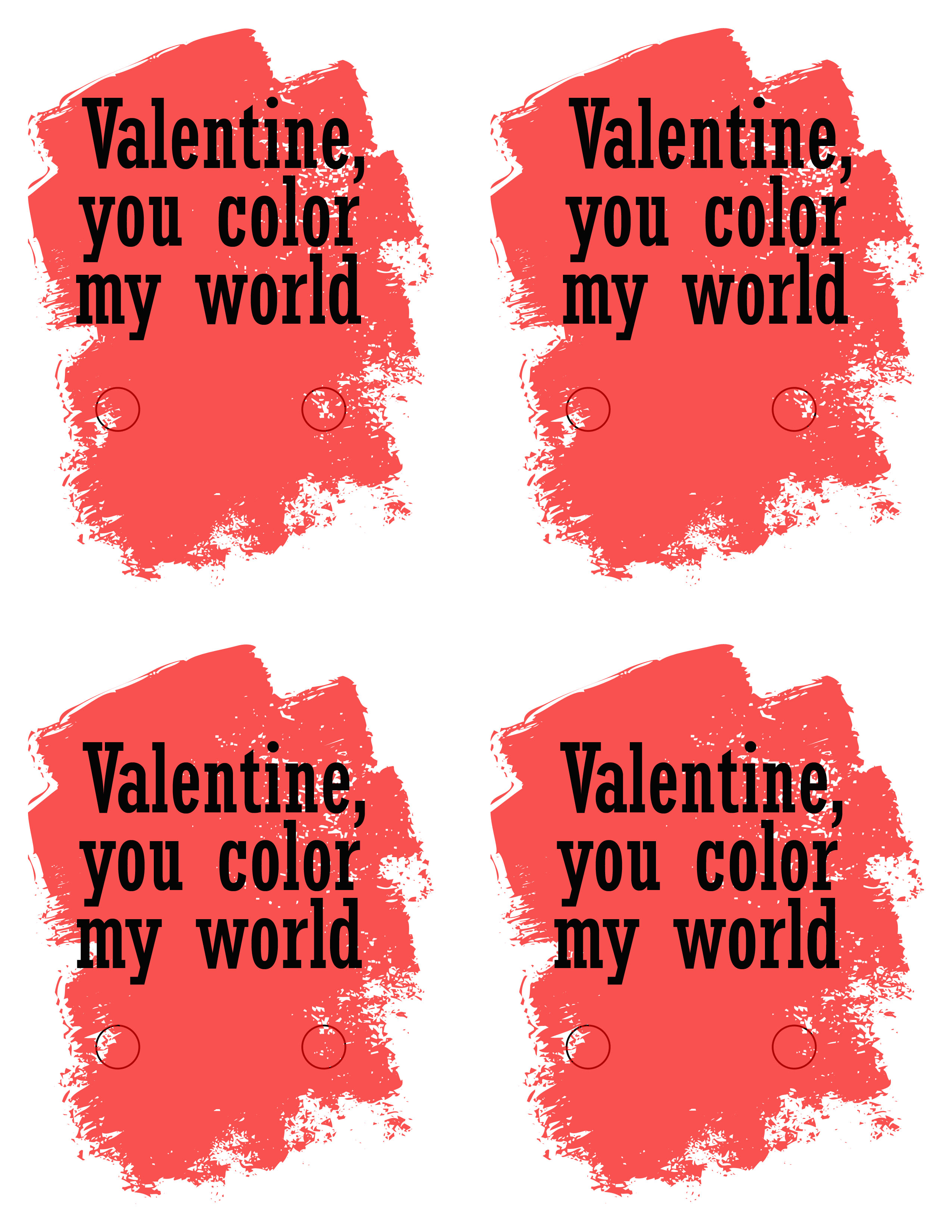 Valentine You Color My World 30 Minute Crafts